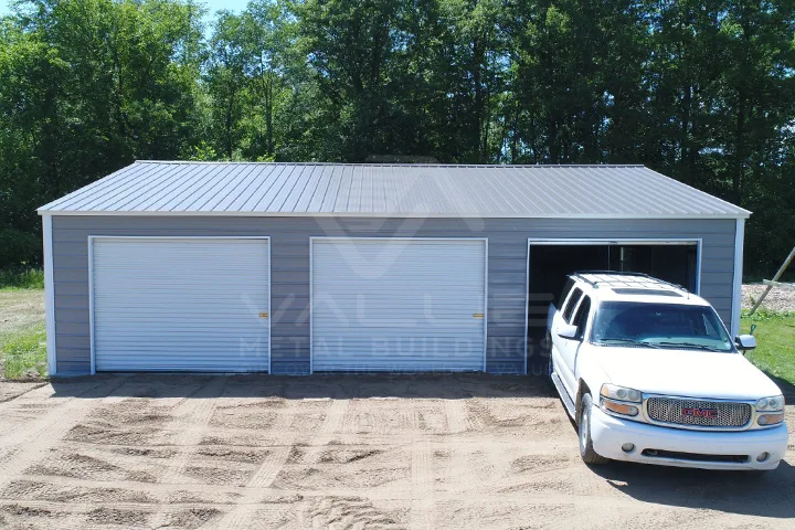 metal garage for vehicle storage