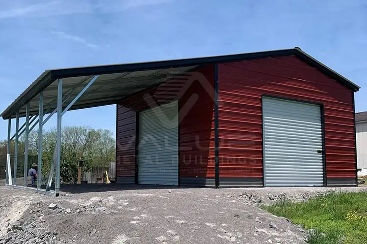 metal garage for boat - customized